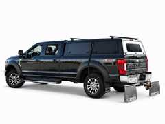 Ford Super Duty 8 ft aluminum canopy installation, white background