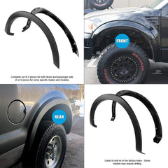 Ford - OE Style Fender Flares 4PC | Paintable Textured Black Paintable