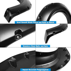 Ford - Pocket Rivet Style Fender Flares 4PC | Paintable Textured Black Paintable