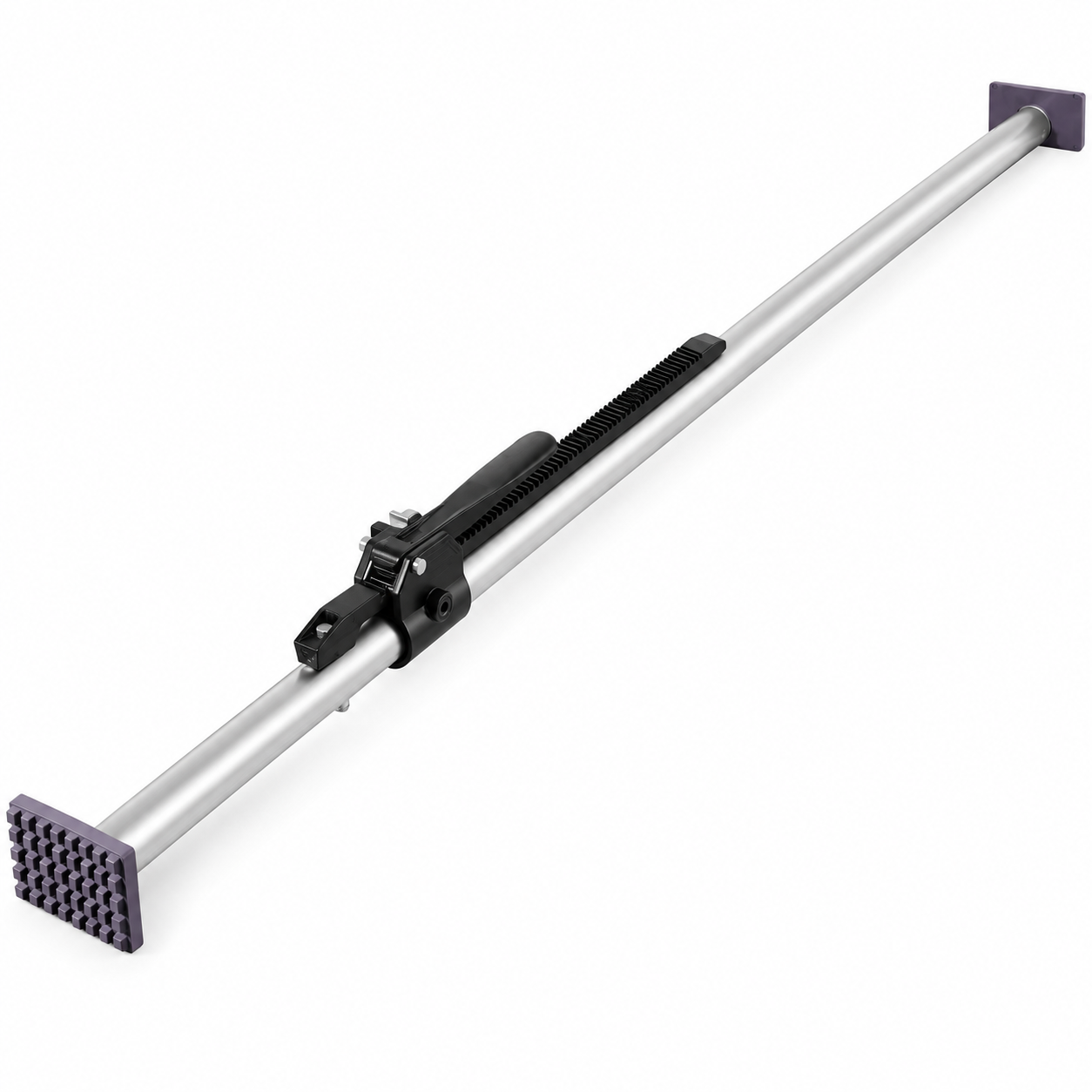 IRONHAUL adjustable ratcheting cargo bar with non-slip end pads on a white background
