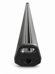 Extended cross bar end cap and top channel on a white background