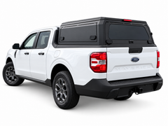 Ford Maverick canopy installation, rear three-quarter view on a white background